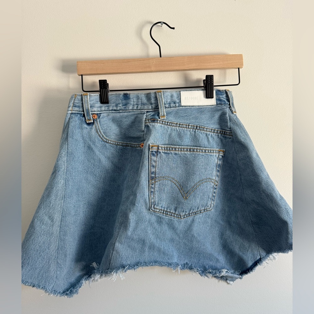 RE/DONE Handkerchief Skirt - Denim mini skirt collab with Levi’s